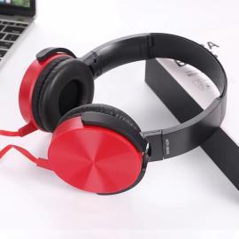 AURICULARES EXTRA BASS CON CABLE XB-450 ROJO