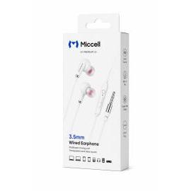 AURICULARES MICCELL C/CABLE 3.5 C/MIC BLANCO H73