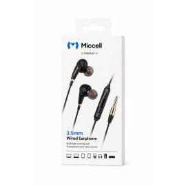 AURICULARES MICCELL C/CABLE 3.5 C/MIC NEGRO H73