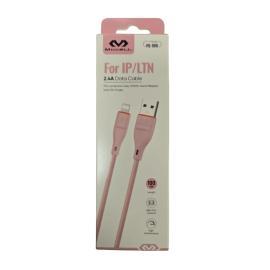 CABLE USB - LIGHTNING MICCELL 2.4A 1M D06 ROSA