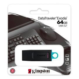 PENDRIVE KINGSTON 64 GB NEGRO EXODIA
